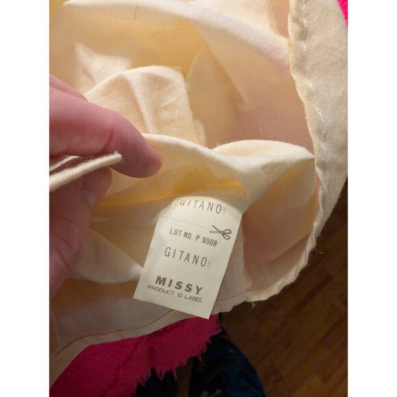 Vintage Gitano Missy Ramie Cotton Shirt M Cream Short Sleeve Button Front 90s - Picture 5 of 5